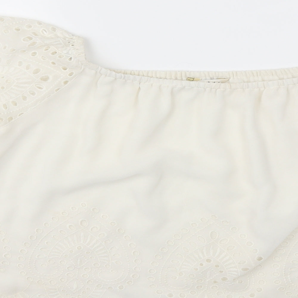Miss Selfridge Womens White Basic Blouse Size 10