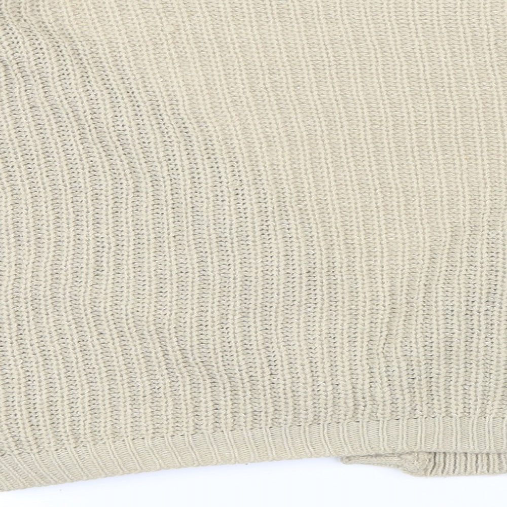 Boohoo Womens Beige Knit Cardigan Jumper Size M