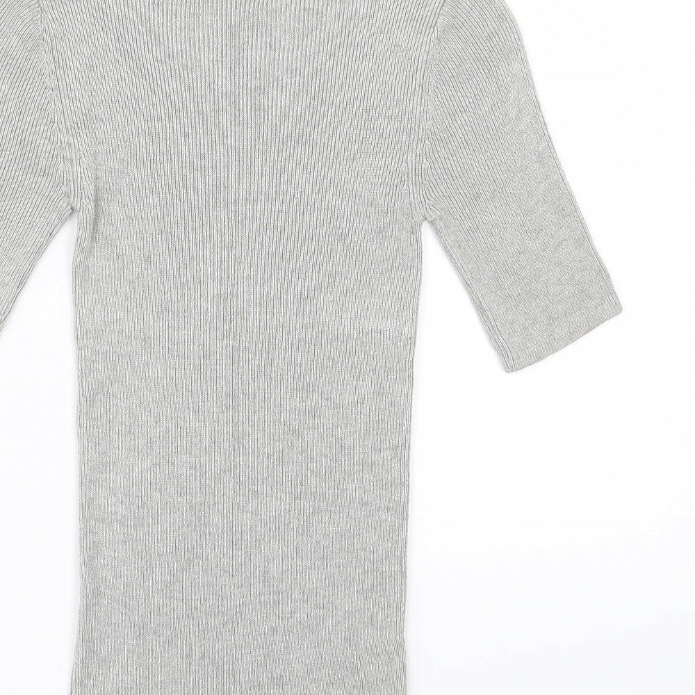 Dorothy Perkins Womens Grey Knit Pullover Jumper Size 6