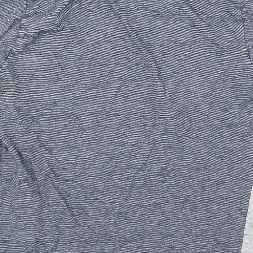 Next Boys Blue Striped Jersey Basic T-Shirt Size 10 Years
