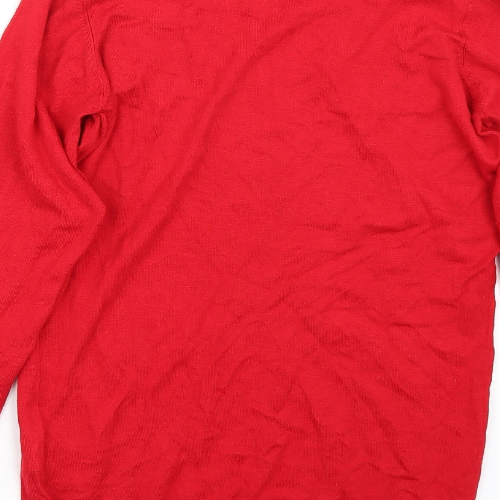 Pazaitalia Womens Red Pullover Jumper Size S