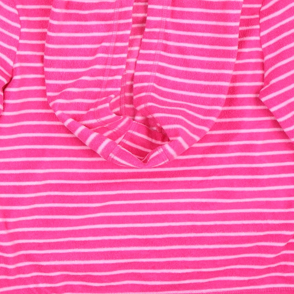 George Womens Pink Striped Pullover Hoodie Size 10