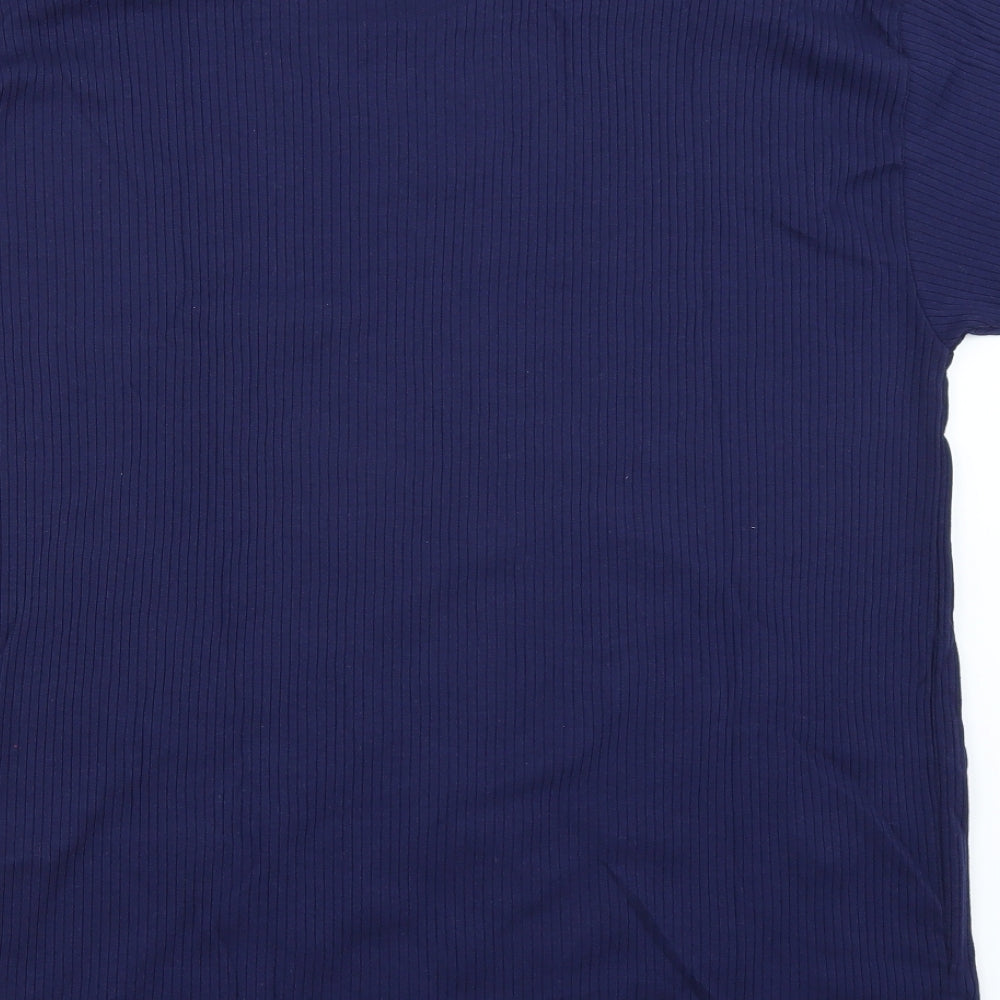 Paramour Womens Blue Basic T-Shirt Size L
