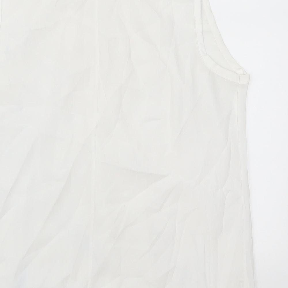 Preworn Womens White Basic Blouse Size XL