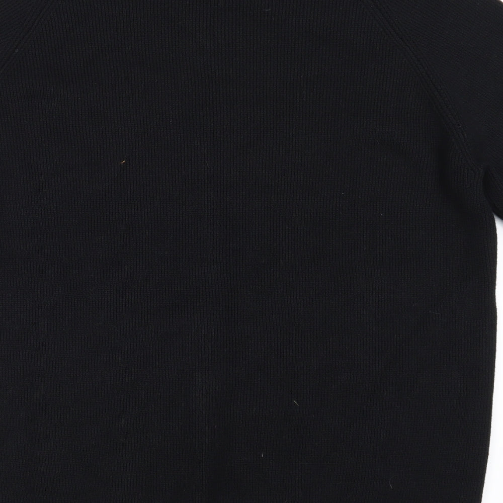 Easy Mens Black Cardigan Sweatshirt Size L