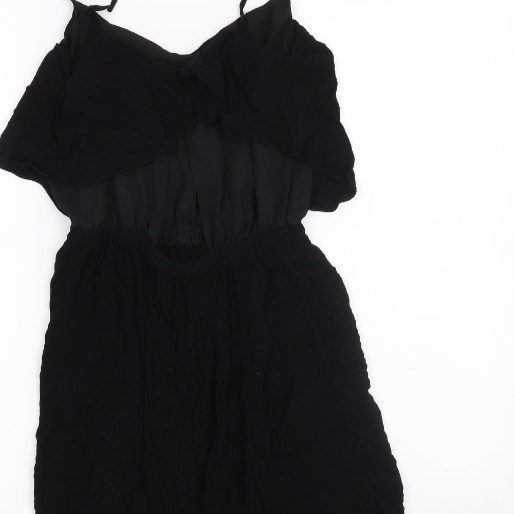 Topshop Womens Black A-Line Size 10