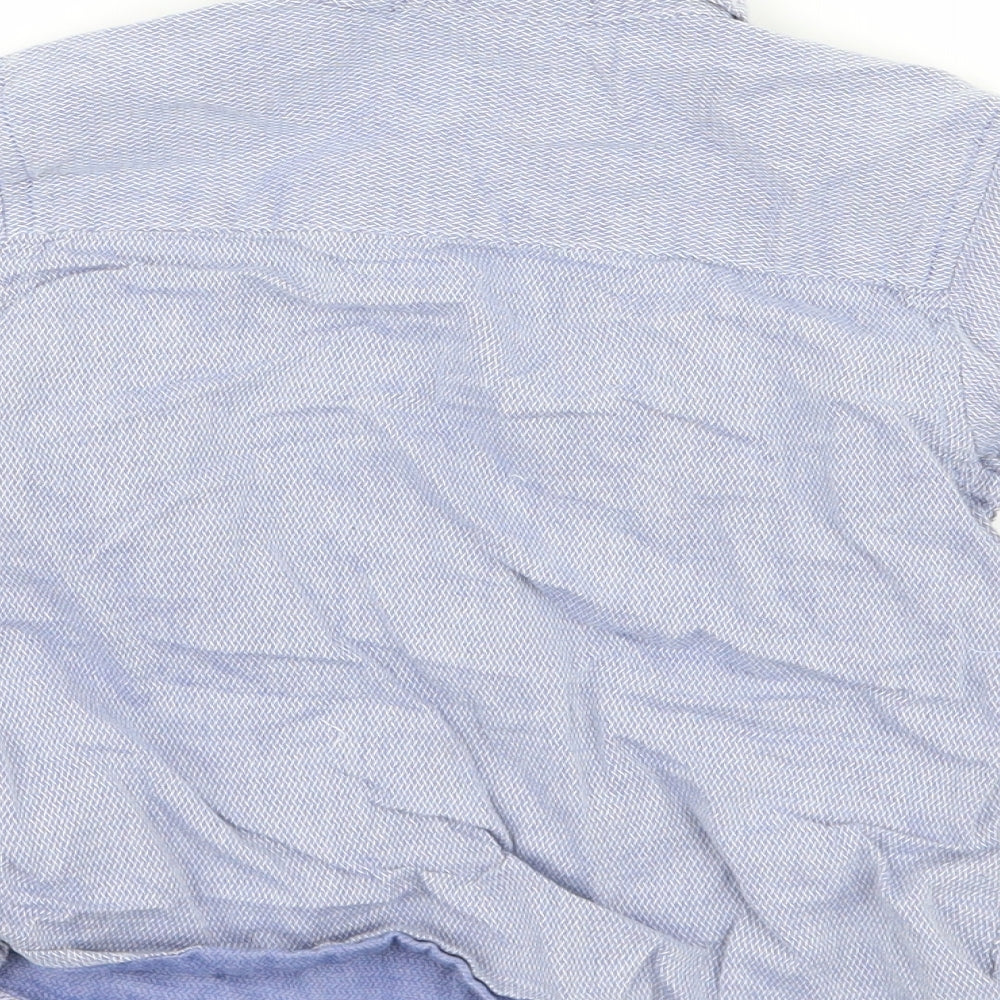 TU Boys Blue Argyle/Diamond Basic Button-Up Size 12-18 Months
