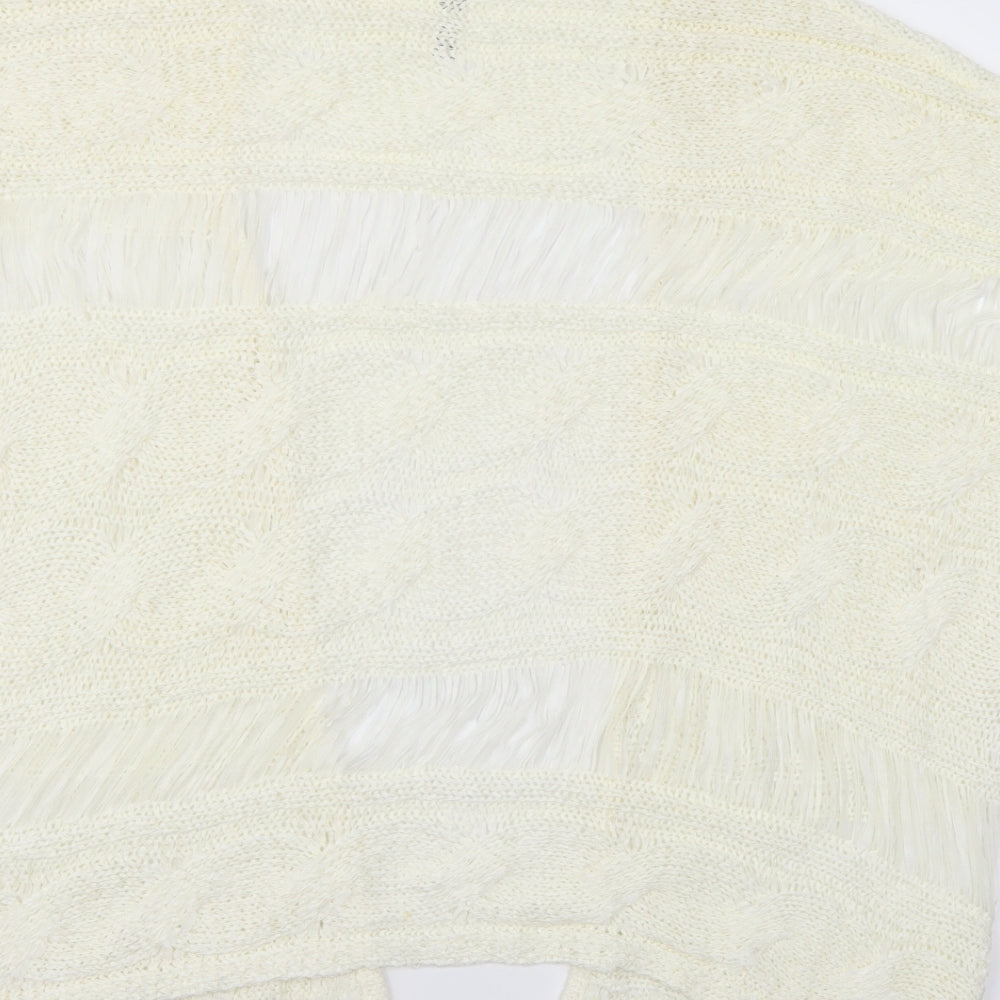 George Womens White Knit Cardigan Jumper Size L