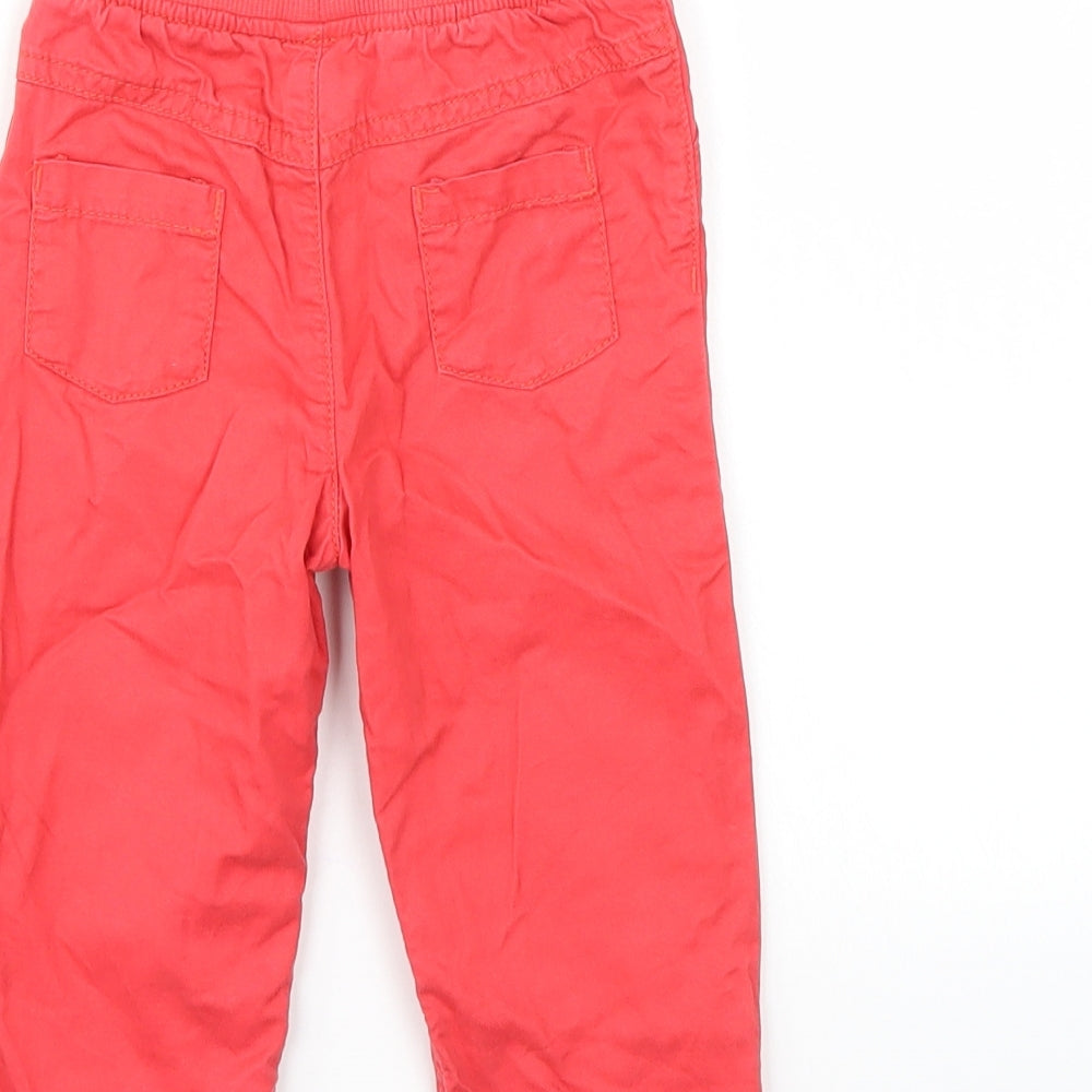 Marks & Spencer Baby Red Jogger Trousers Size 12 Months