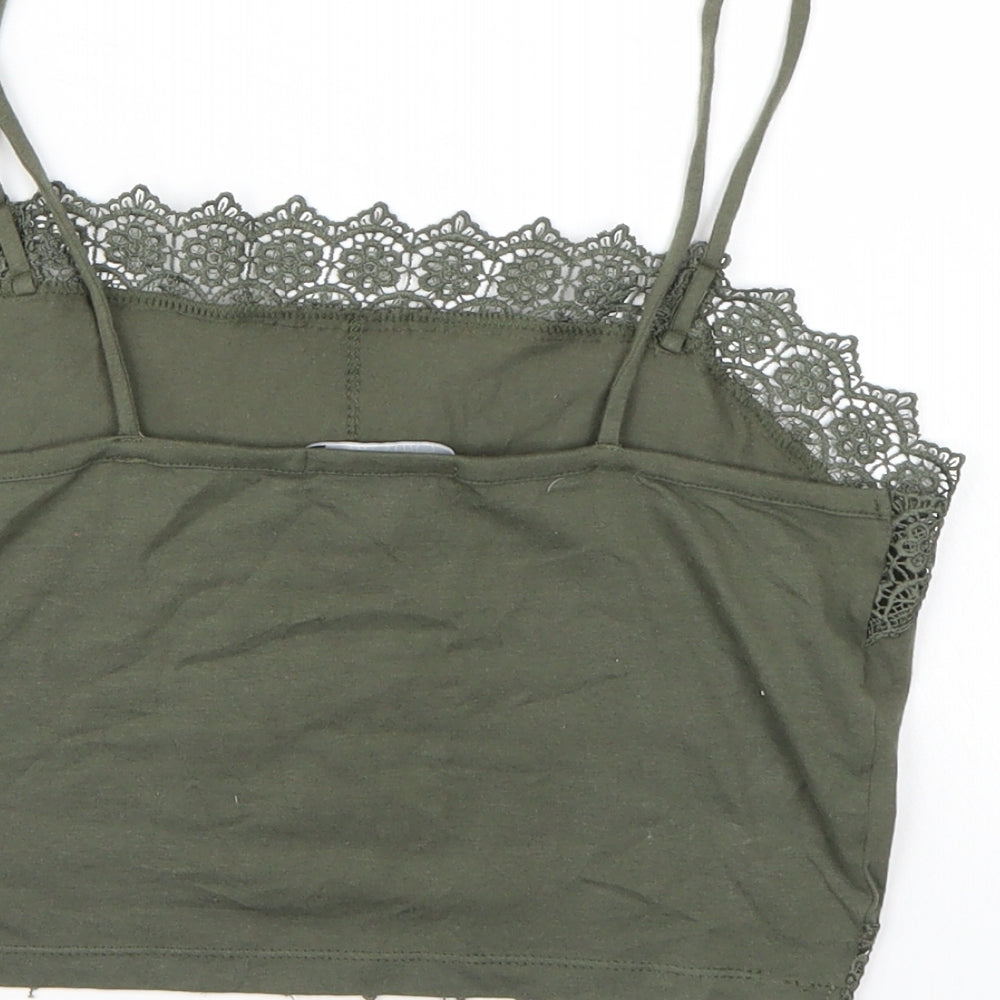 Primark Womens Green Cropped Tank Size S