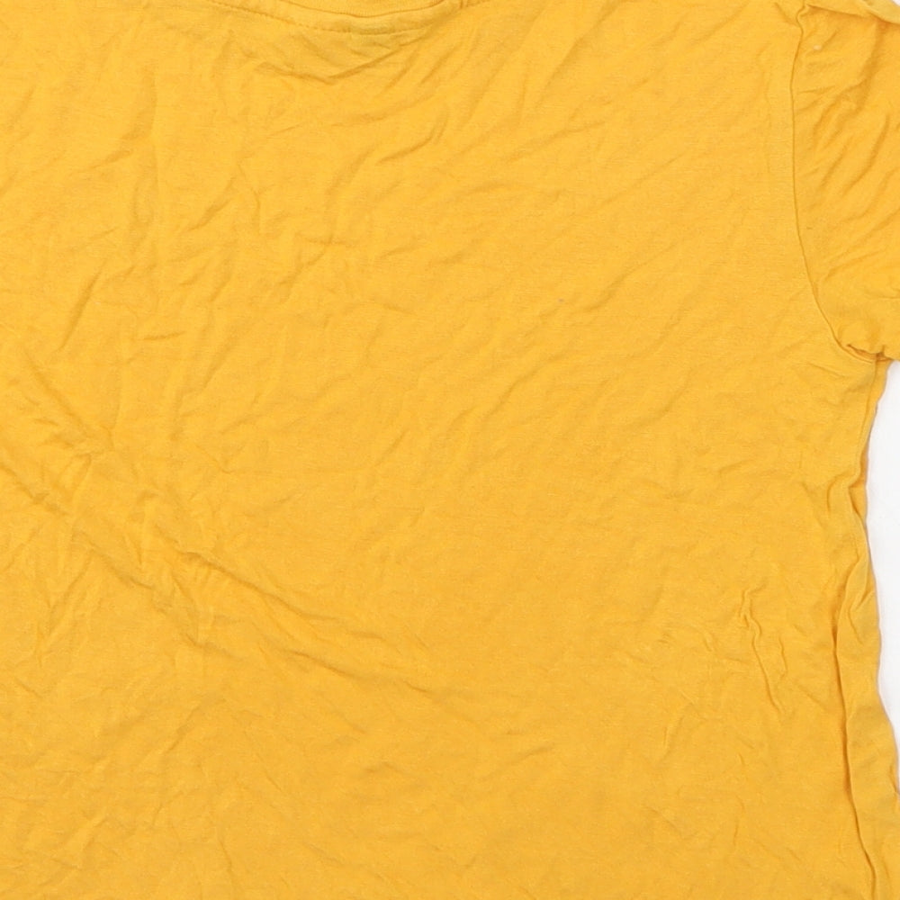 Divided by H&M Womens Yellow Cropped T-Shirt Size XS