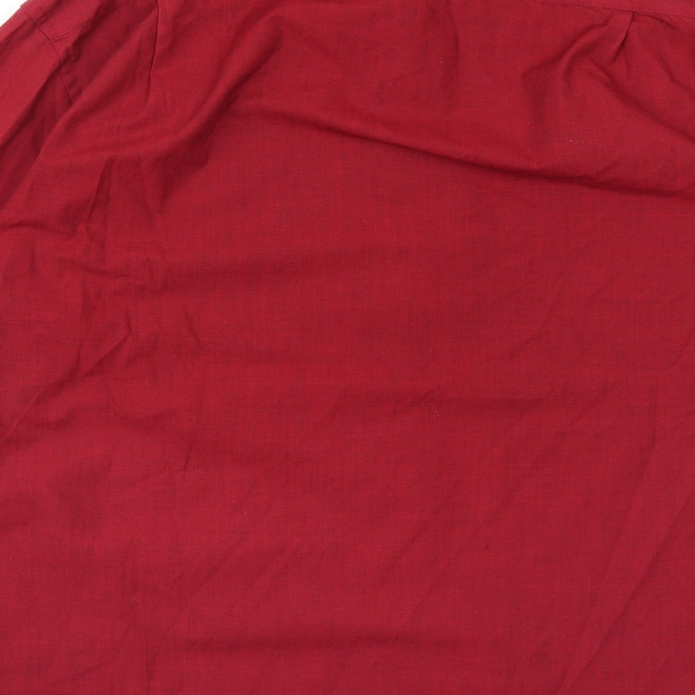 Debenhams Mens Red Button-Up Size 17.5