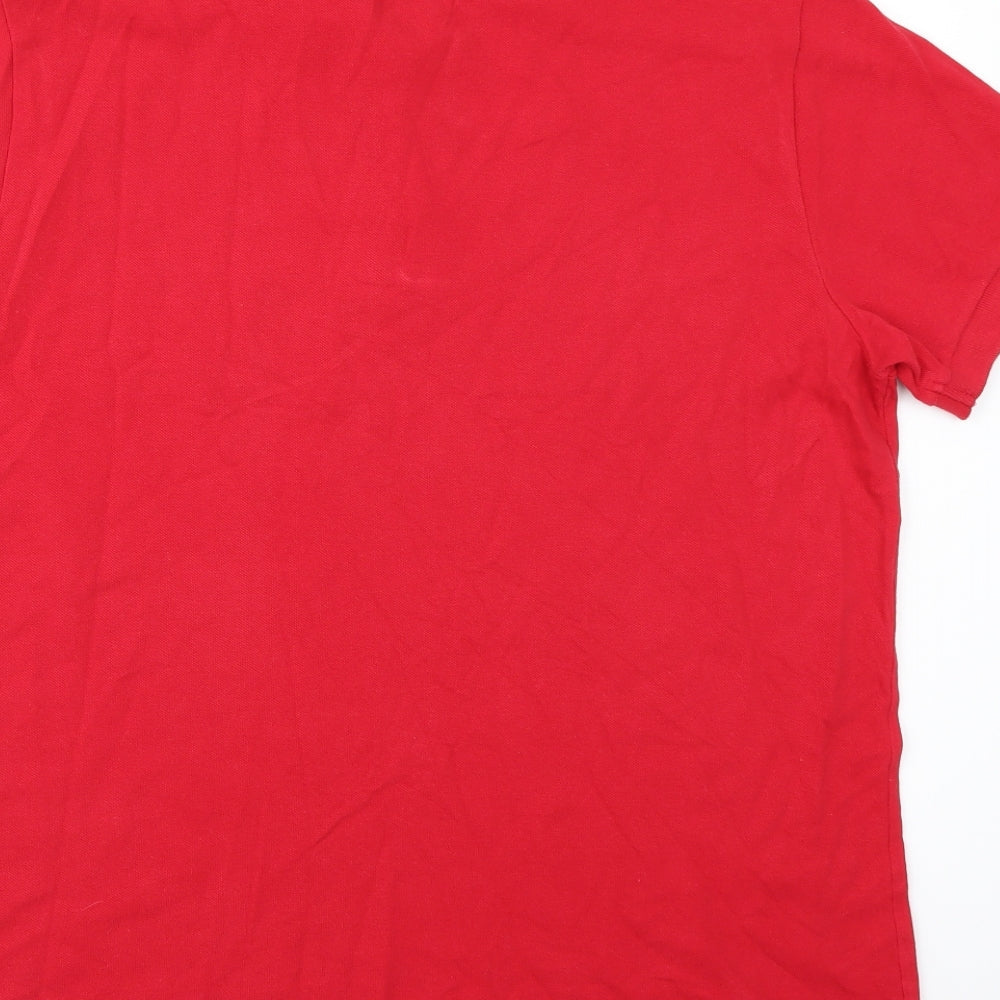 George Mens Red Polo Size L