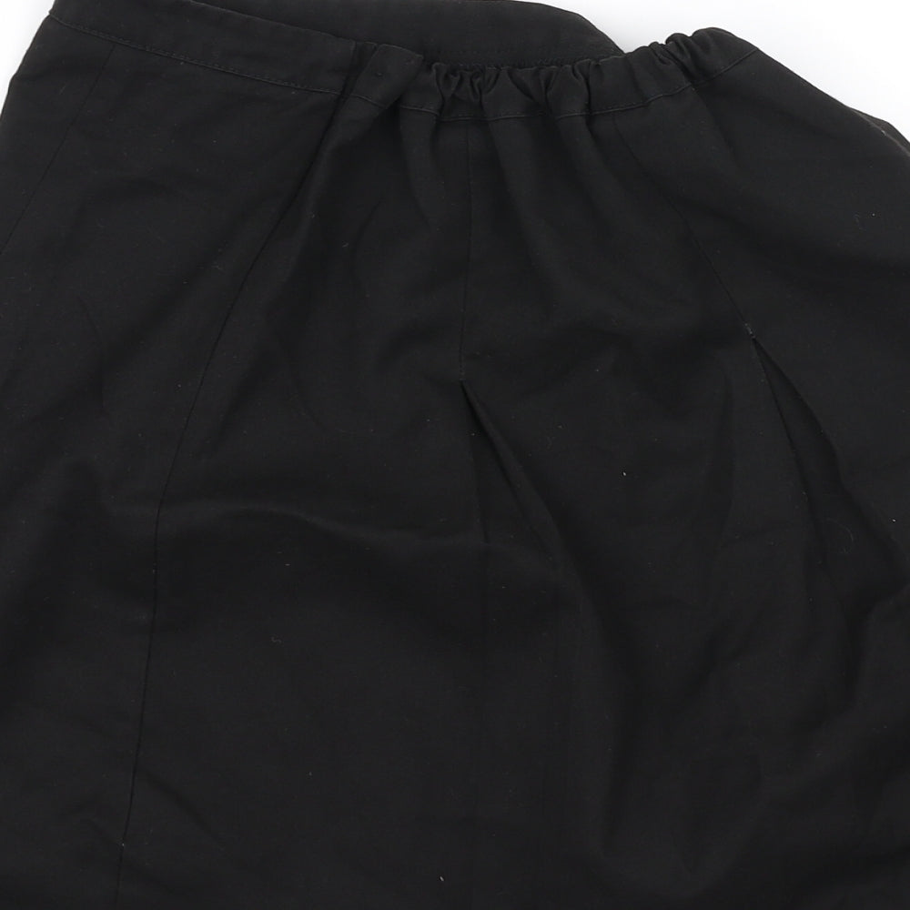 Preworn Girls Black A-Line Skirt Size 11-12 Years
