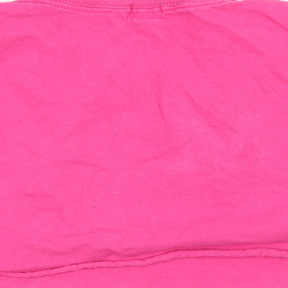 River Island Girls Pink Cropped T-Shirt Size 5-6 Years