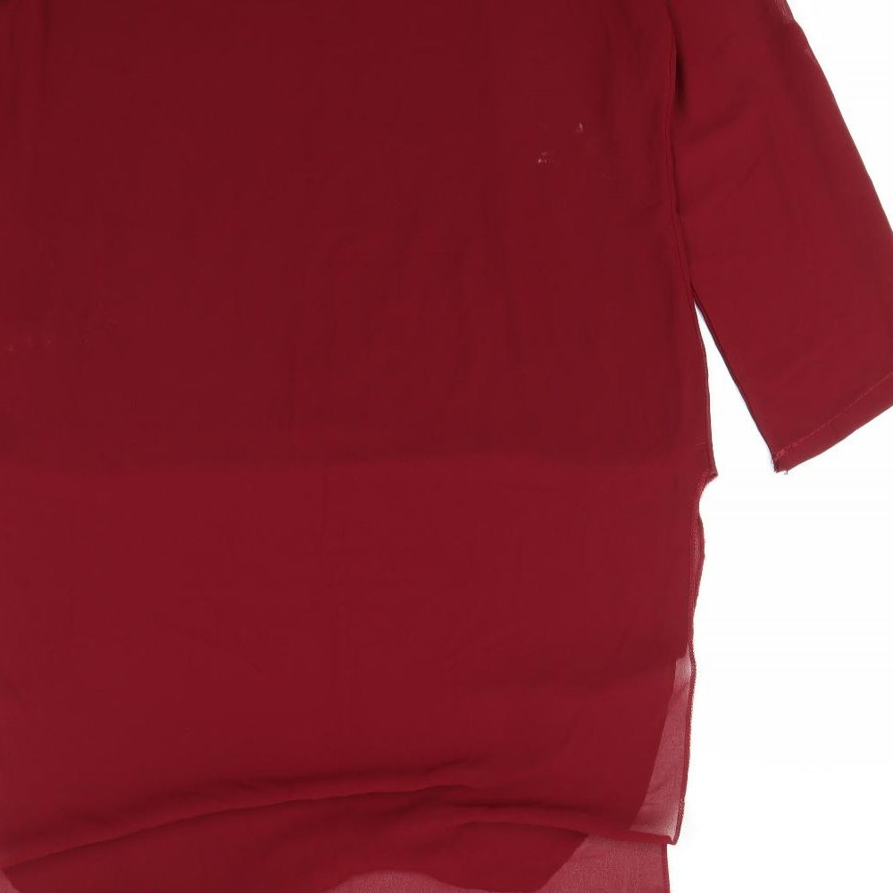 Quiz Womens Red Basic Blouse Size L