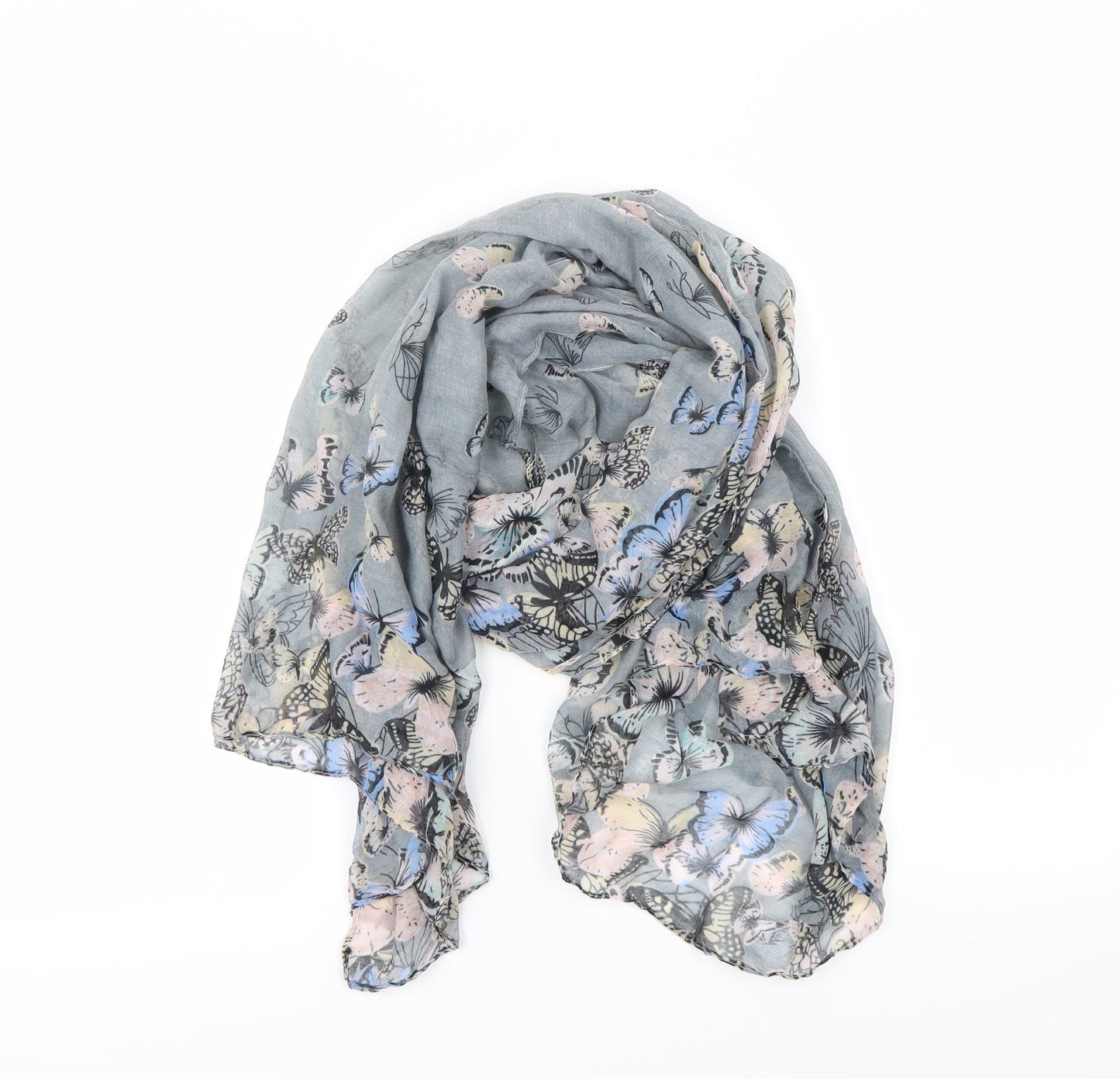 Preworn Womens Grey Animal Print Scarf