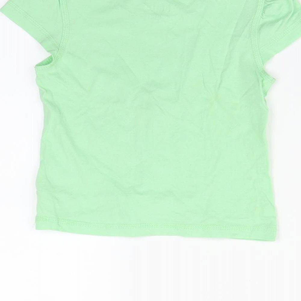 jupilu Girls Green Basic T-Shirt Size 2-3 Years
