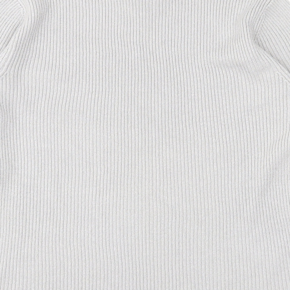 Worthington Womens Grey Pullover Jumper Size M - shimmer