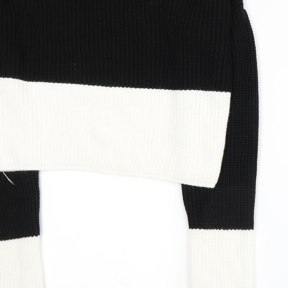 PRETTYLITTLETHING Womens Black Knit Pullover Jumper Size S
