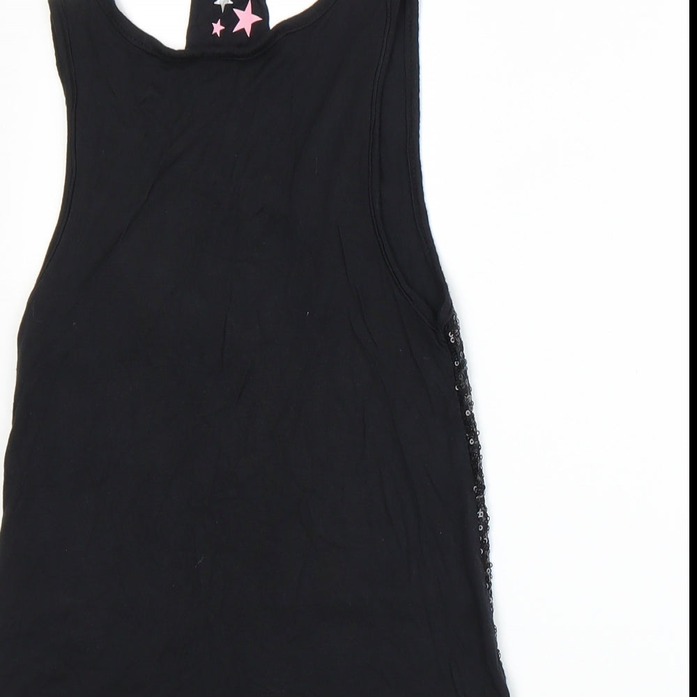 Young Dimension Girls Black Basic Tank Size 6-7 Years