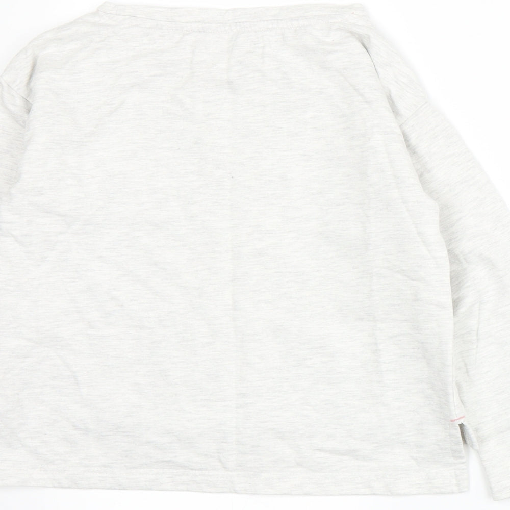 Lily & Dan Girls Grey Jersey Pullover Sweatshirt Size 8-9 Years