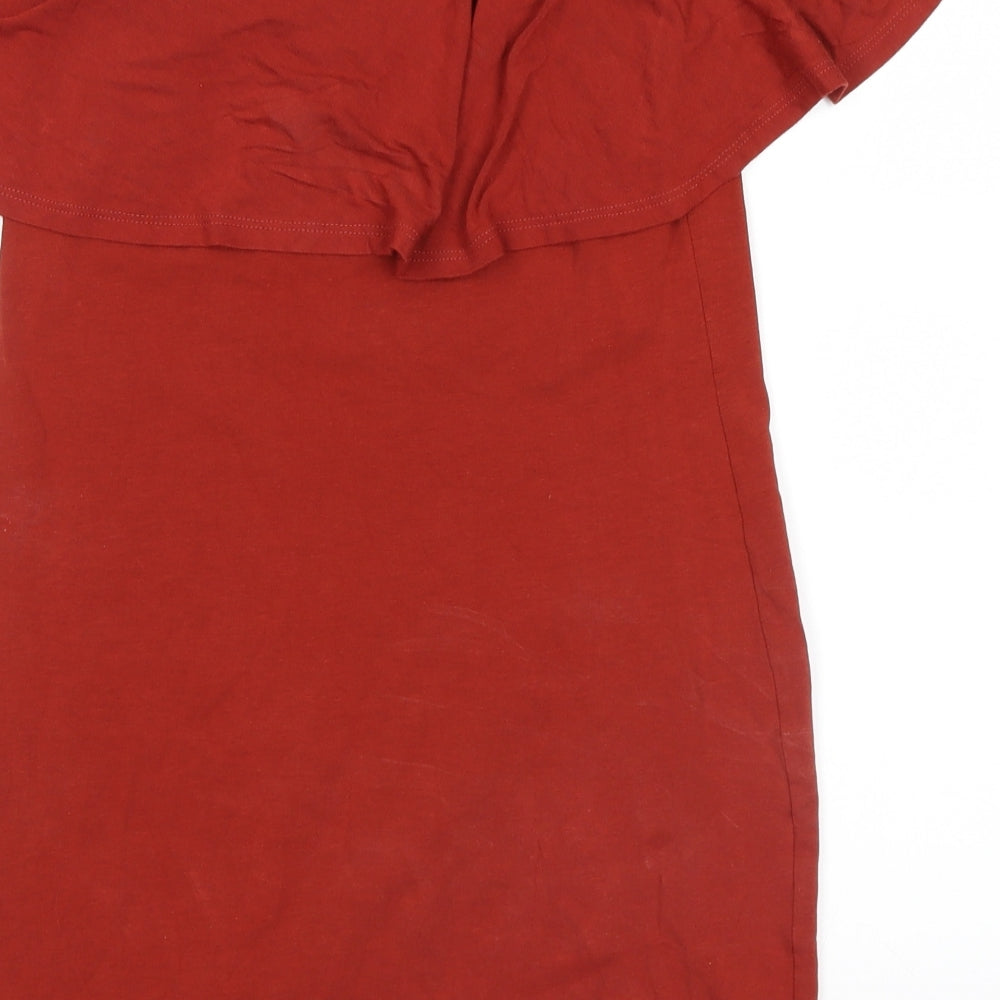 Miss Selfridge Womens Orange Basic Blouse Size 10