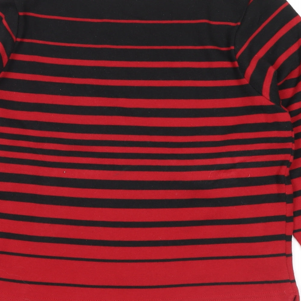 Joie De Vivre Womens Red Striped Pullover Jumper Size L
