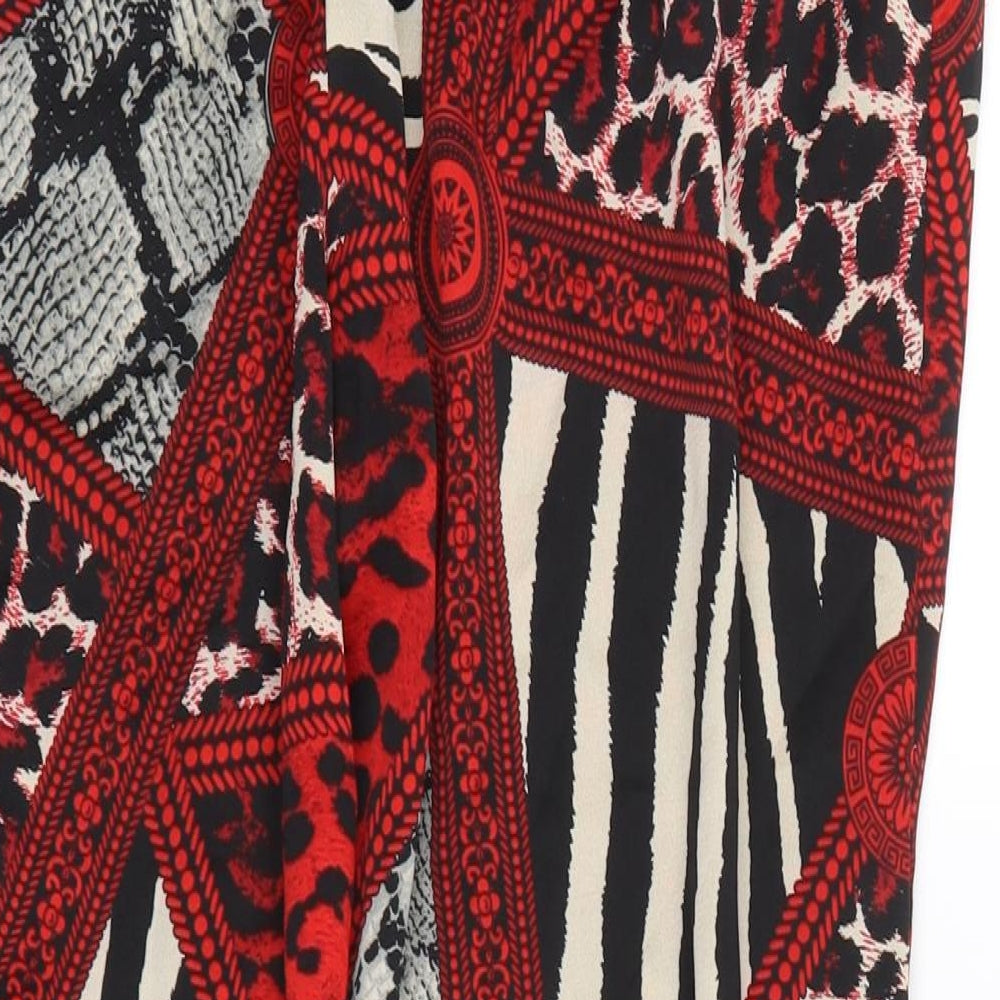 cameo rose Womens Red Animal Print Trousers Size 12