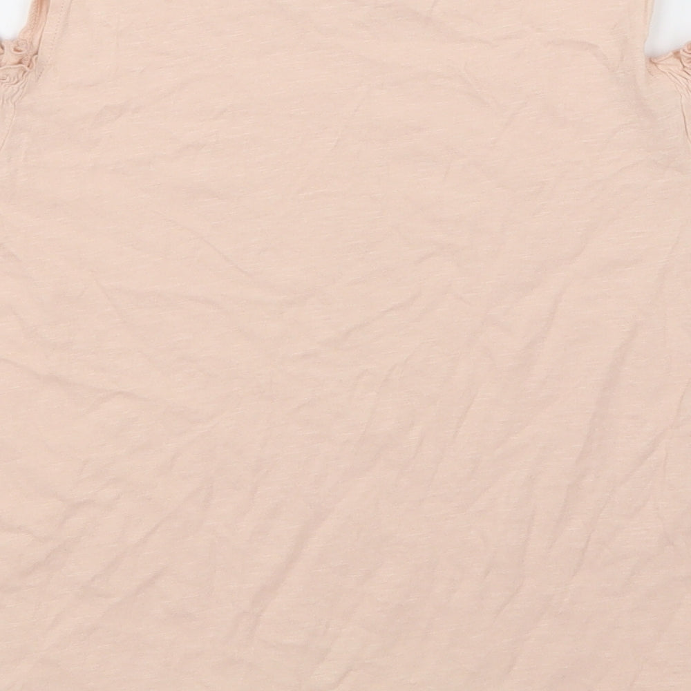 NewLook Womens Ivory Floral Basic T-Shirt Size 12