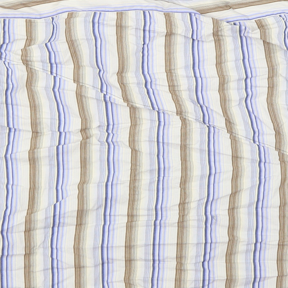 George Mens Beige Striped Dress Shirt Size L
