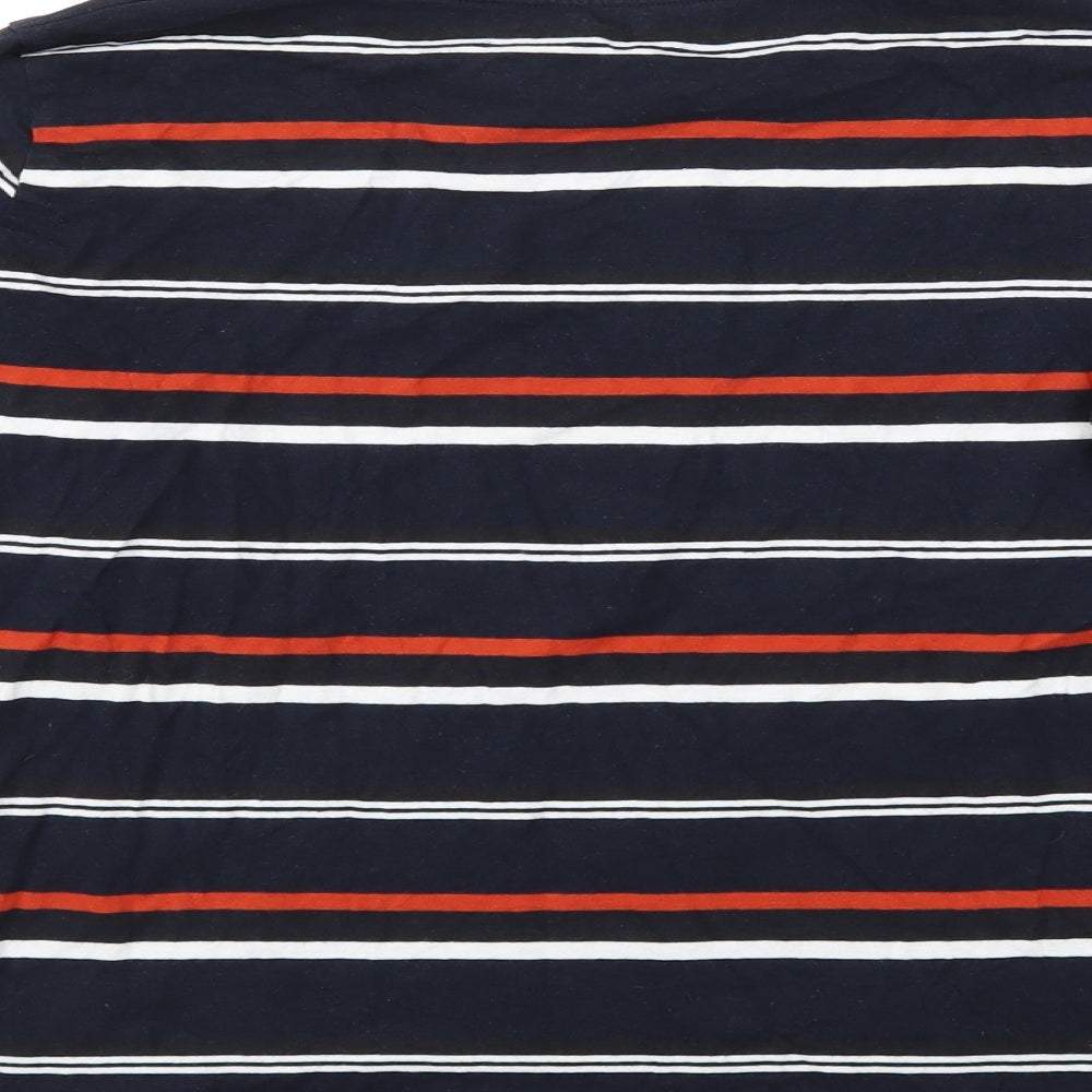 Primark Boys Brown Striped Basic T-Shirt Size 12 Years