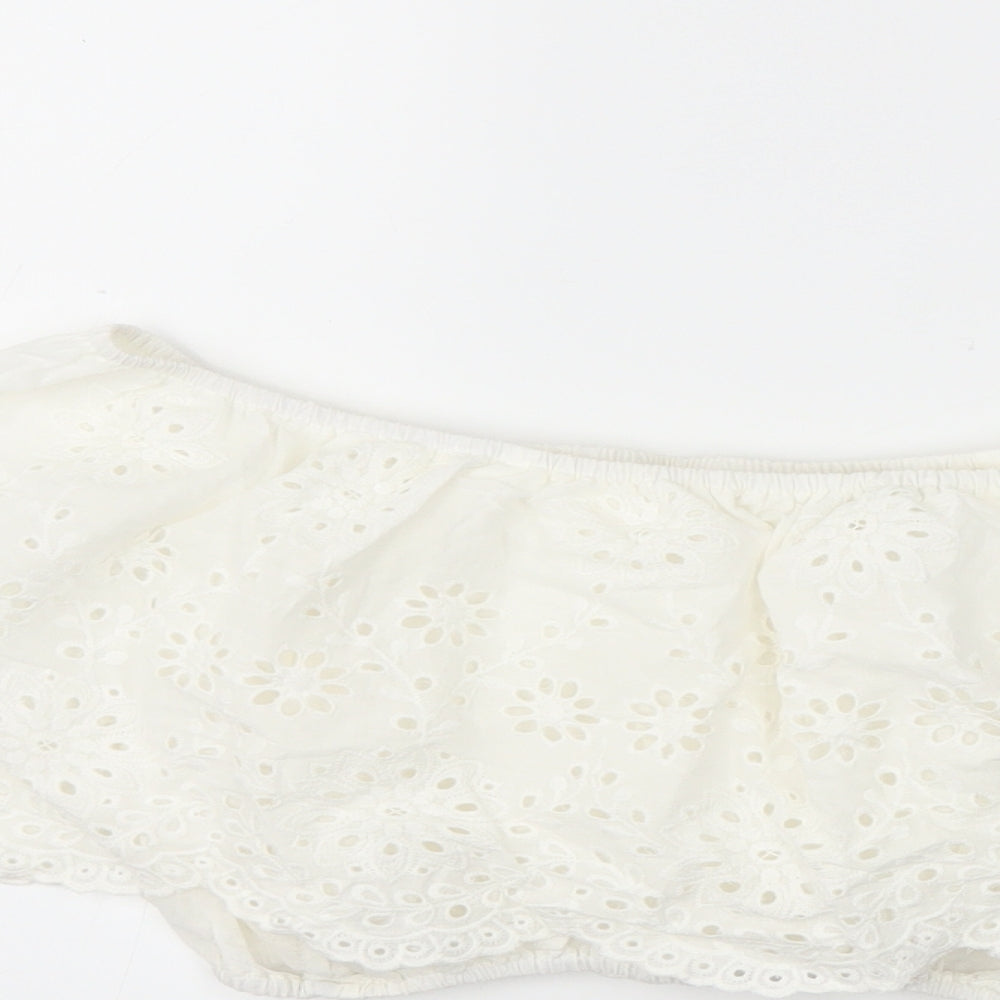 PARIS ET MOI Womens White Basic Blouse Size S