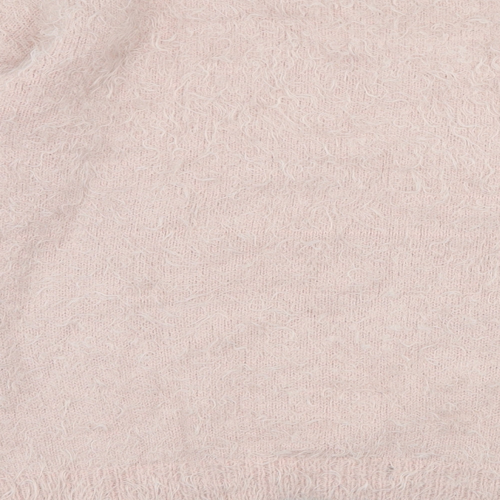 Select Womens Pink Knit Pullover Jumper Size 10 - Embelished Neckline