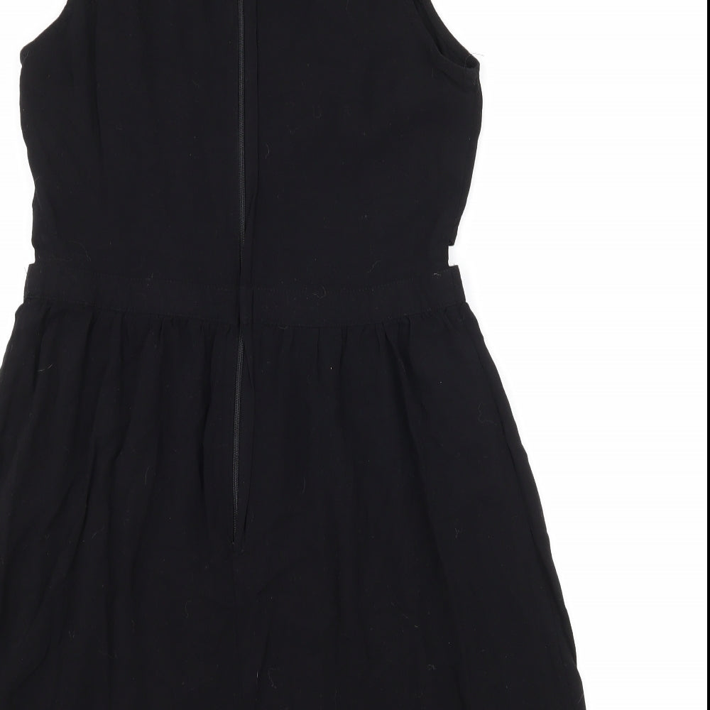 H&M Womens Black Fit & Flare Size 10 - Cut Out Waist