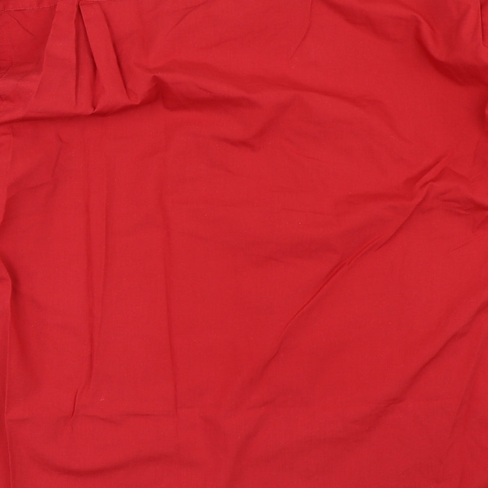 Canada Mens Red Button-Up Size M