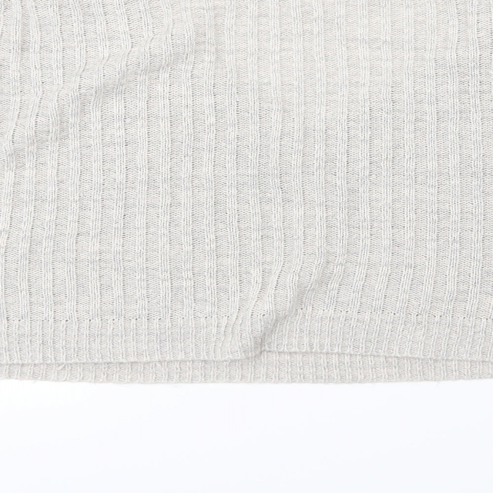 New Look Womens Grey Knit Pullover Jumper Size S