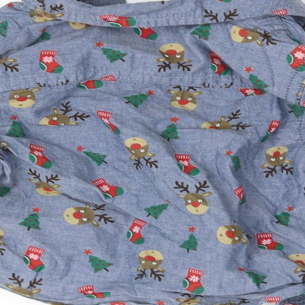 F&F Blue Basic Button-Up Size 3-6 Months