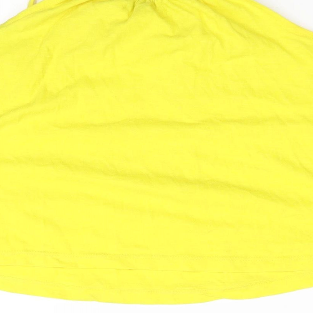 Marks & Spencer Girls Yellow Basic T-Shirt Size 5-6 Years