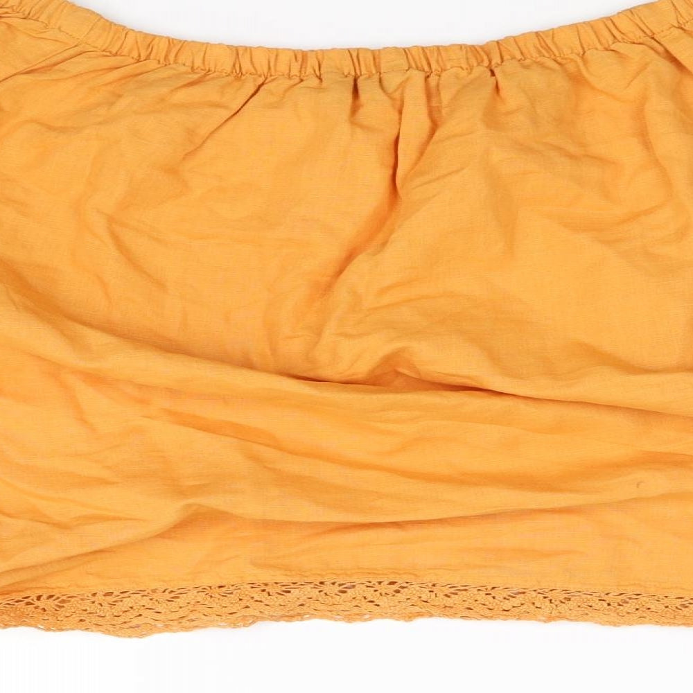 m&s Womens Yellow Basic Blouse Size 14