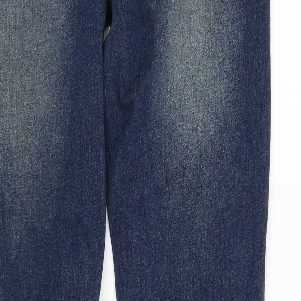Boohoo Womens Blue Straight Jeans Size 30 in L30 in