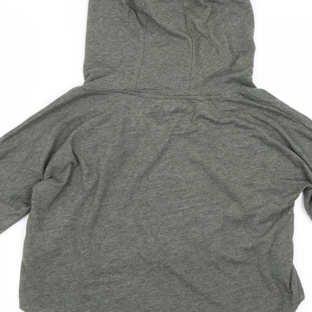 Very Girls Green Pullover Hoodie Size 11-12 Years - Cropped