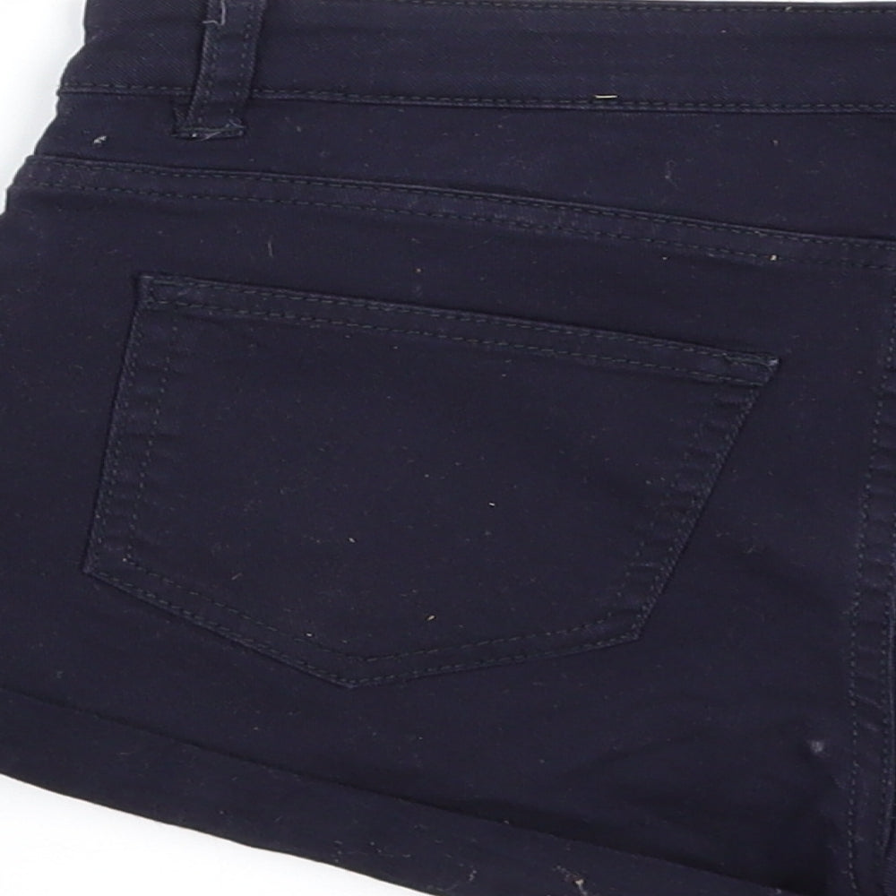 H&M Womens Blue Hot Pants Shorts Size 4