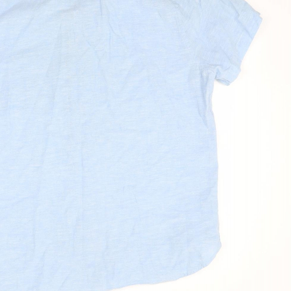 Easy Mens Blue Button-Up Size L