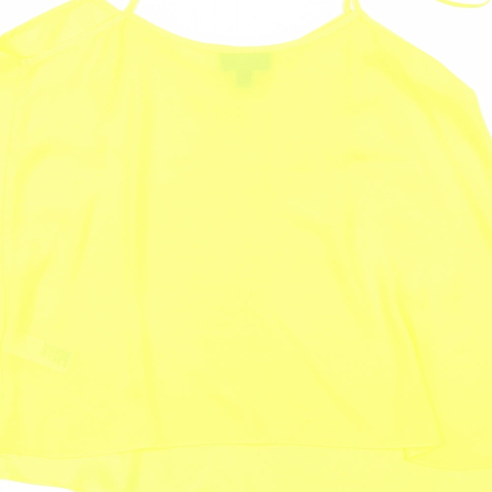 Topshop Womens Yellow Basic Blouse Size 10