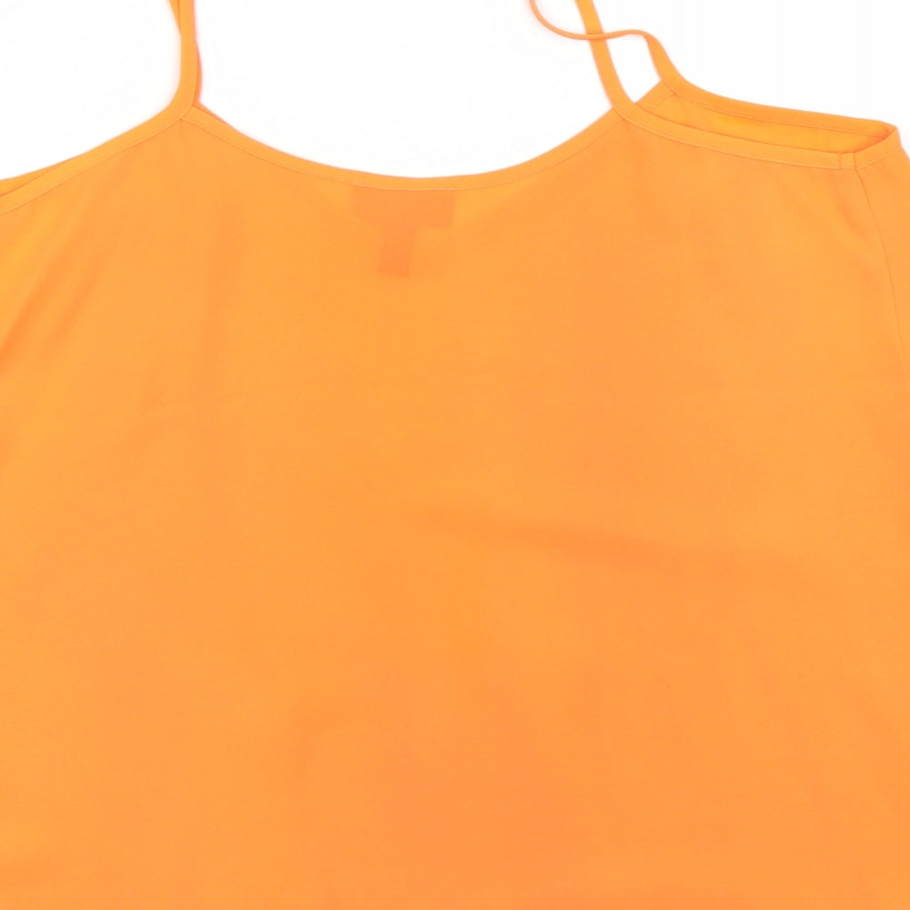 Topshop Womens Orange Basic Blouse Size 10