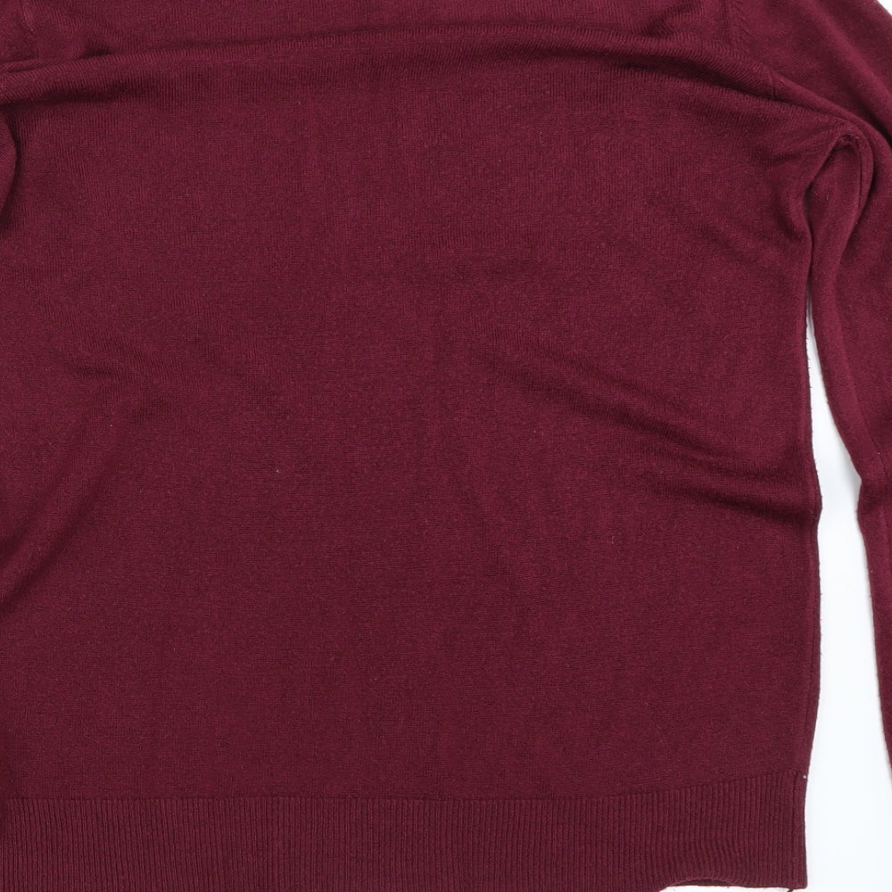 Cedarwood State Mens Purple Pullover Jumper Size L