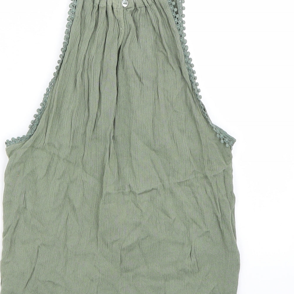H&M Womens Green Basic Tank Size 4