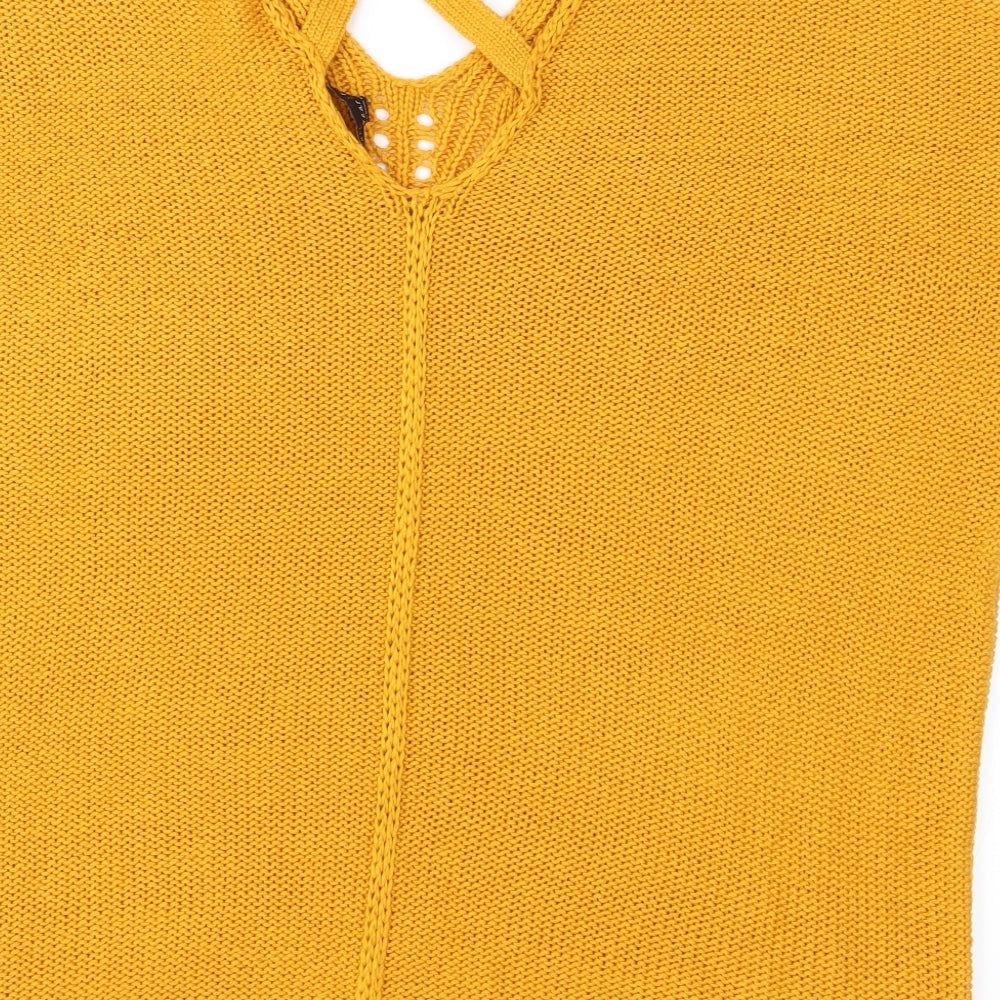 F&F Womens Orange Knit Pullover Jumper Size 14