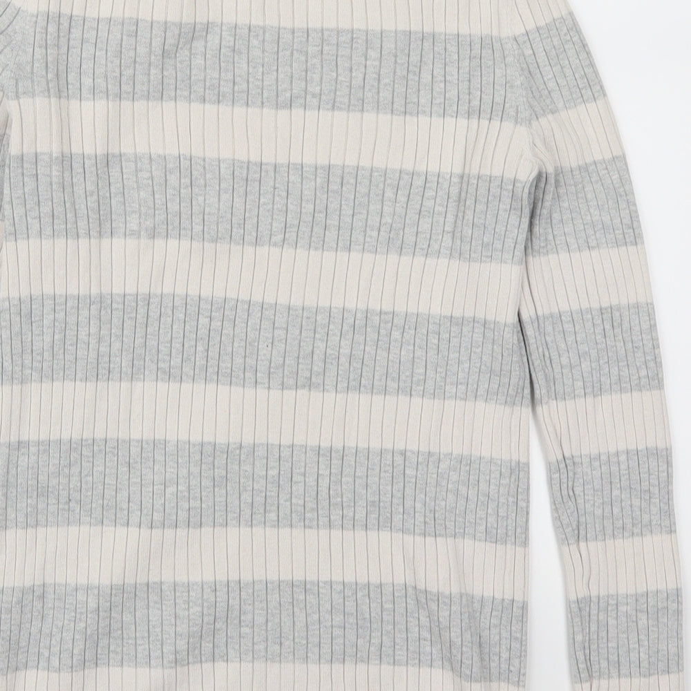 Gap Womens Grey Striped Pullover Jumper Size M